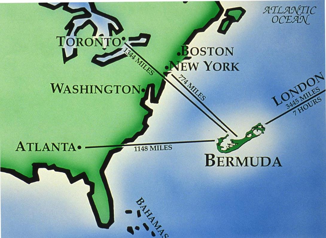 bermuda distance map